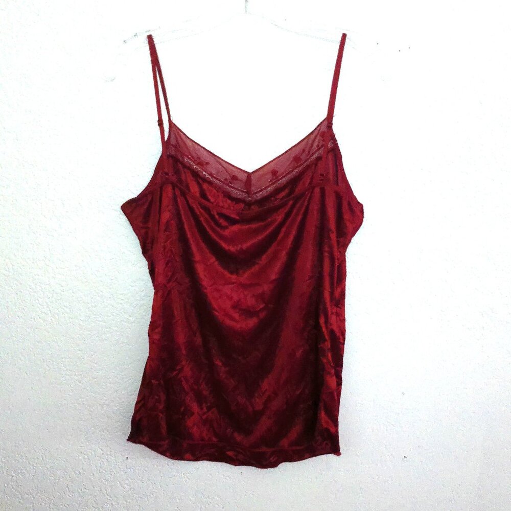 Ruby Red Camisole, With Sequin And Beads Details - image 6
